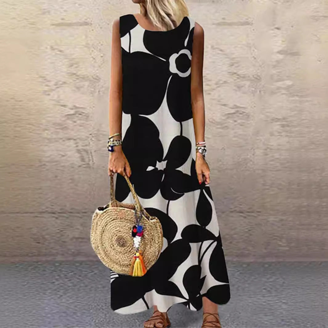 Damen Maxikleid mit floralem Muster EB