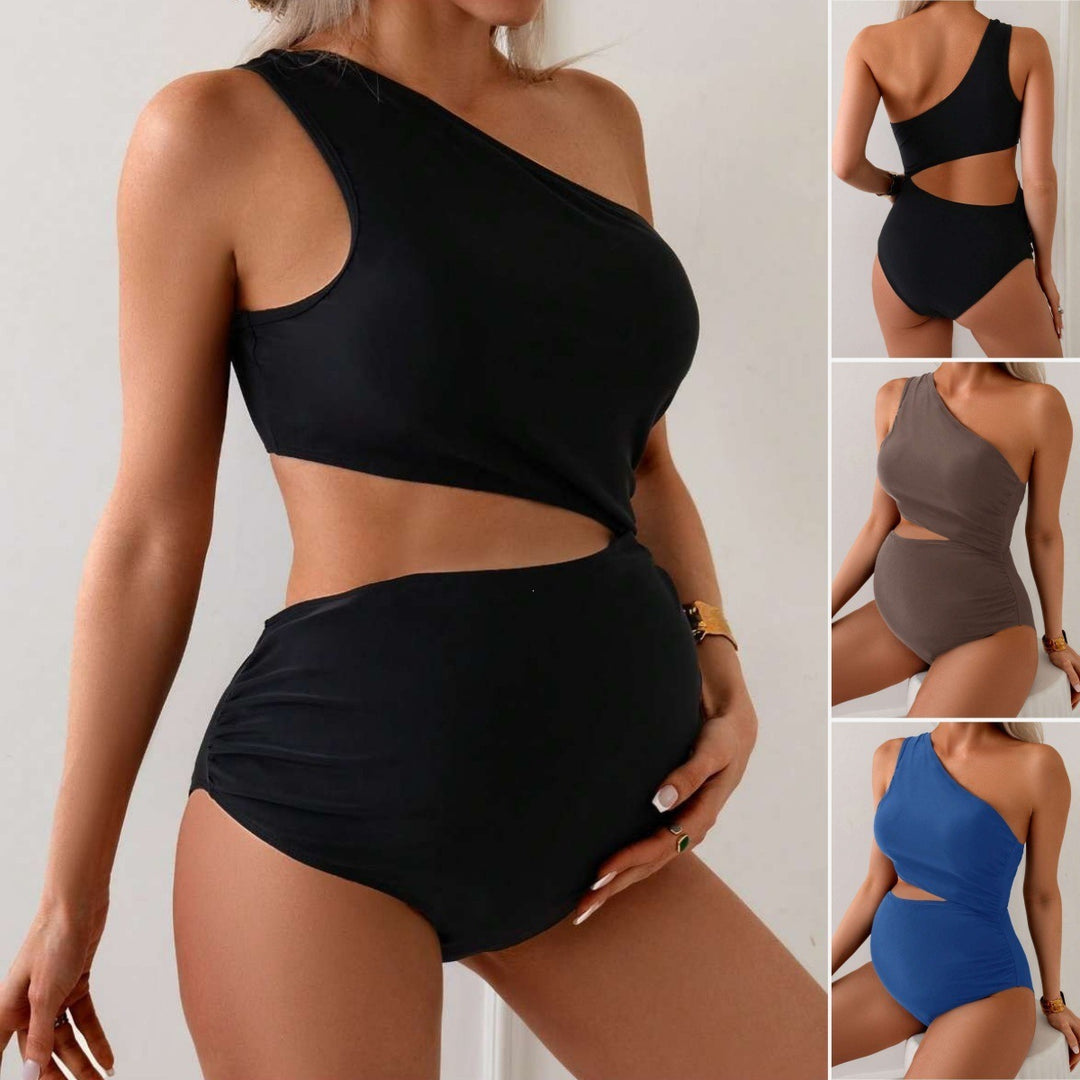 Damen Einseitiger Badeanzug mit kreativen Cut-Outs EB