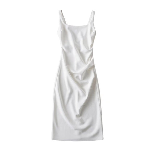 Damen figurbetontes Midi-Kleid mit elegantem Rüschendetail EB