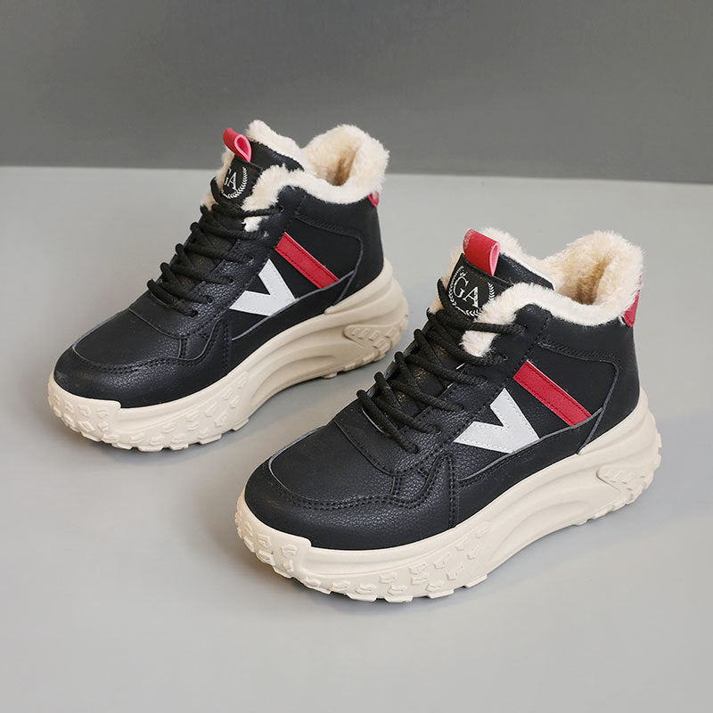 Damen Warmgefütterte High-Top Sneakers mit rutschfester Sohle EB