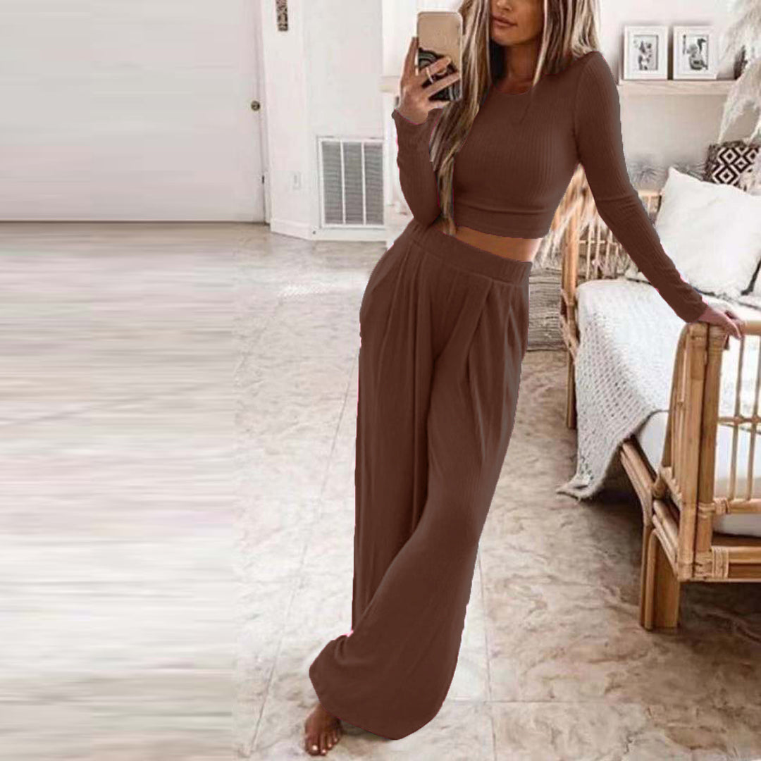 Damen elegante Freizeitanzug mit langen Ärmeln und weitem Schnitt EB