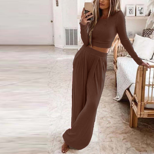Damen elegante Freizeitanzug mit langen Ärmeln und weitem Schnitt EB