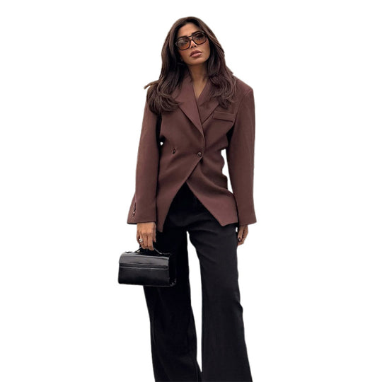 Damen klassischer, taillierter Blazer EB