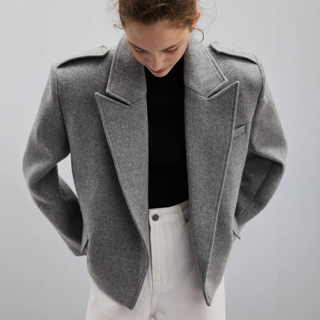 Damen Modischer Oversize-Blazer mit schmalen Revers EB