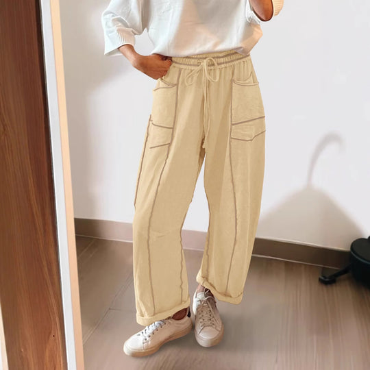Damen Gemütliche und lässige Freizeithose mit großen Taschen EB