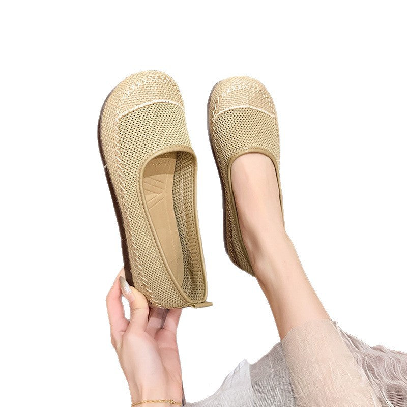 Damen Atmungsaktive Sommer-Ballerinas mit elastischer Sohle EB