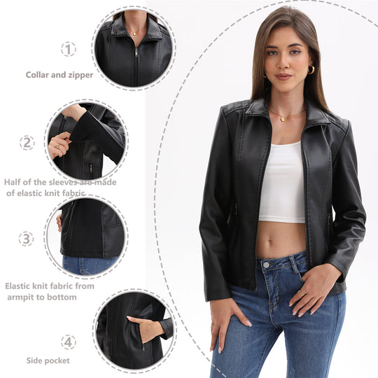Damen Kunstlederjacke EB