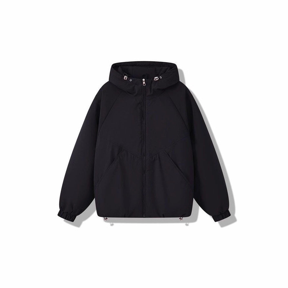 Damen Leicht wattierte Kapuzenjacke mit Raglanärmeln, elastischen Bündchen und verstellbarem Saum EB
