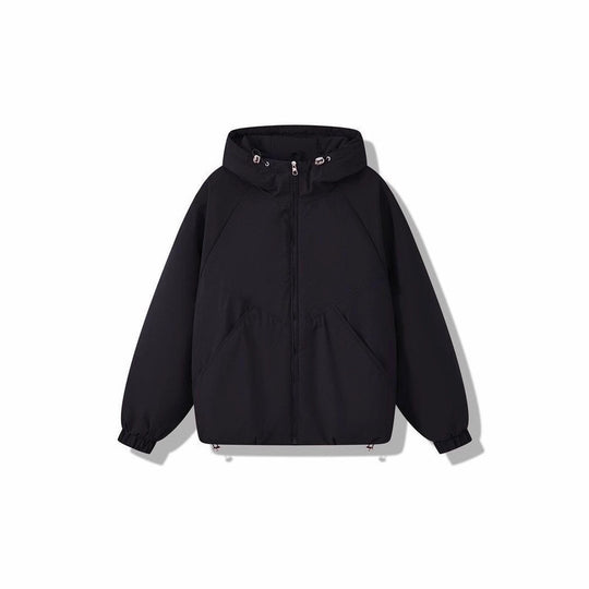 Damen Leicht wattierte Kapuzenjacke mit Raglanärmeln, elastischen Bündchen und verstellbarem Saum EB