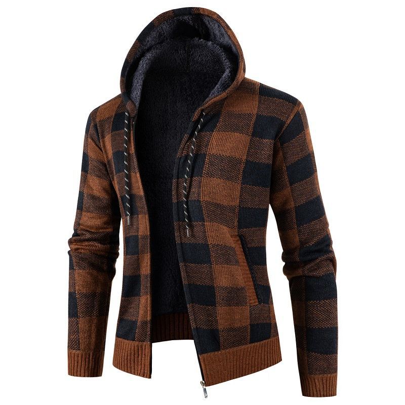 Herren modische Kapuzenjacke mit weichem Innenfutter EB