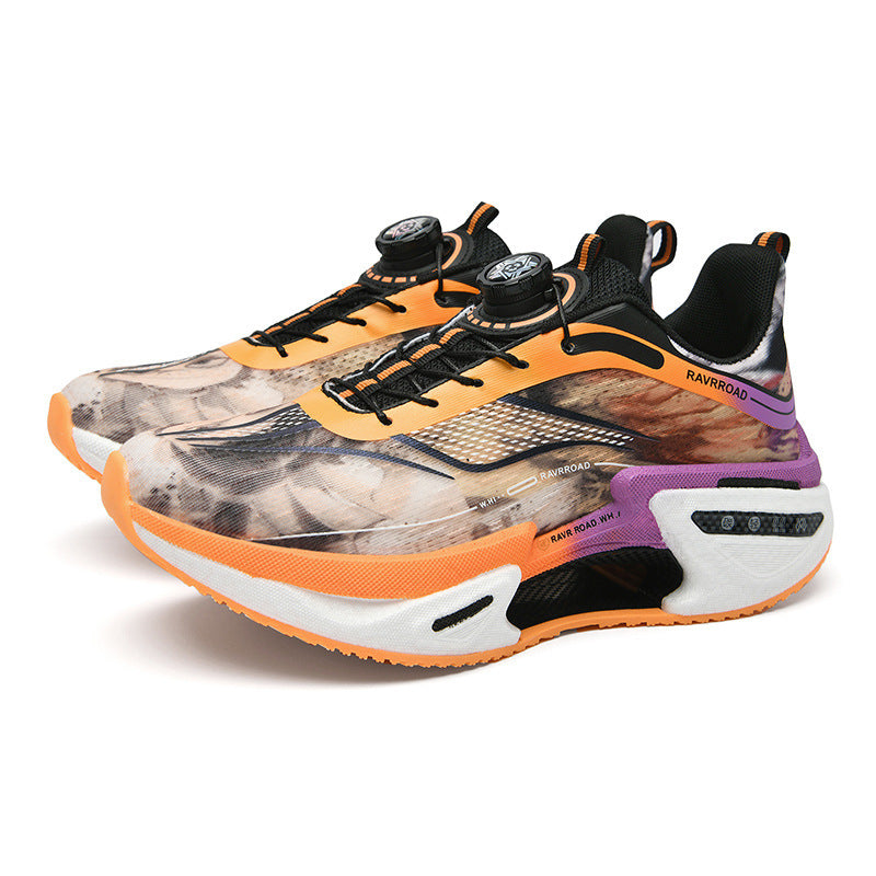 Damen gedämpfte Fashion-Plateau-Sneaker mit sichtbarer Luftkammersohle und elastischem Schaft EB