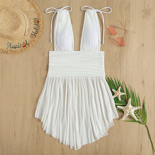 Damen verspieltes Strandkleid EB