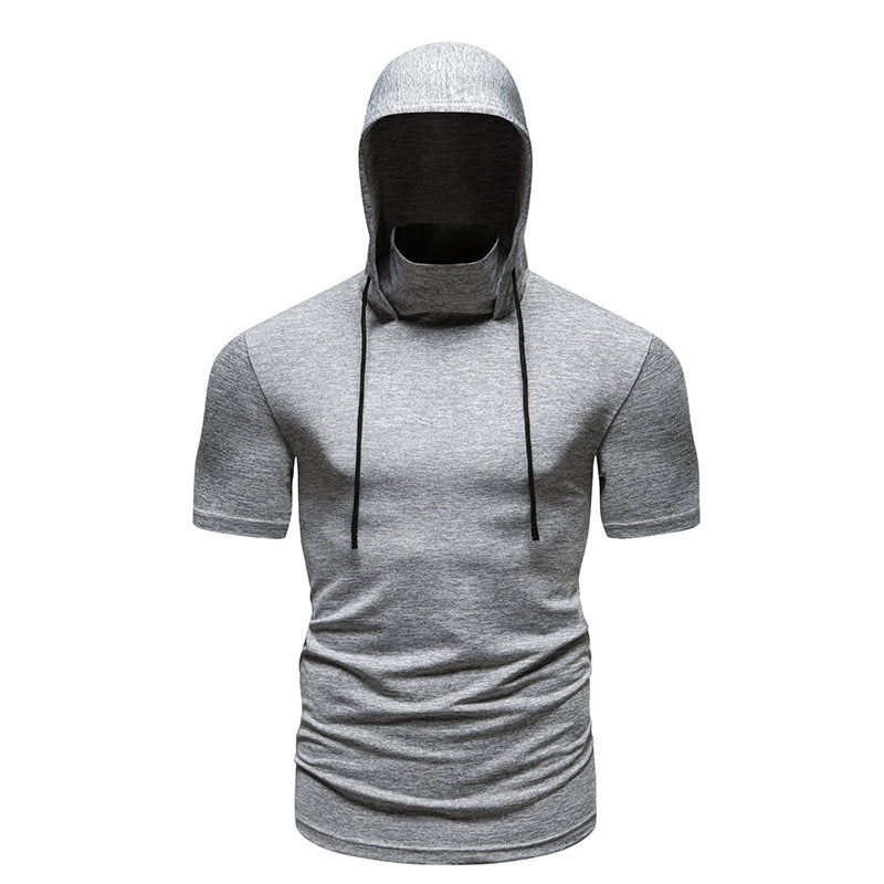 Herren funktionales Kapuzenshirt mit kurzem Arm und atmungsaktiven Eigenschaften EB