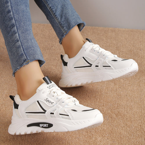Damen Sportliche Komfort-Sneaker mit atmungsaktiver Mesh-Oberfläche EB