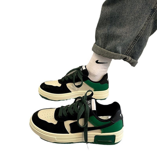 Damen Modische Sneaker mit sportlicher Plattform und Verschluss EB