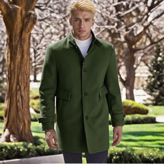 Herren eleganter, taillierter Wollmantel EB
