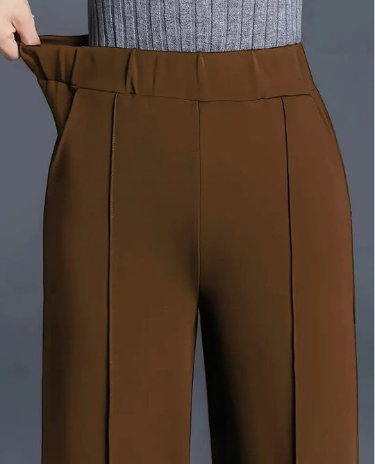Damen Weite Hochbund-Hose mit eleganten Bügelfalten EB