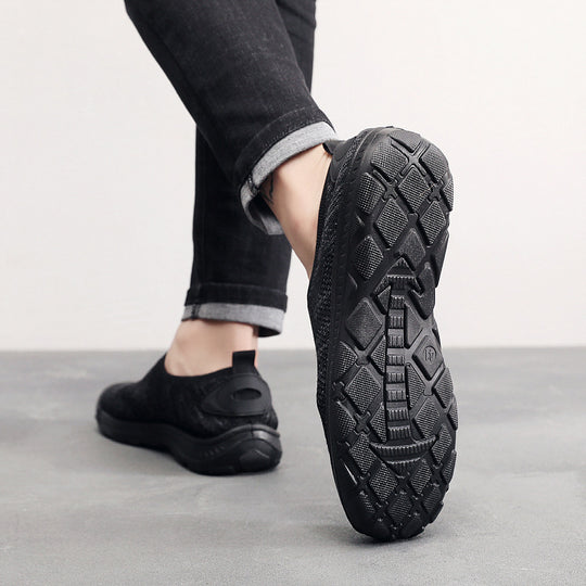 Damen atmungsaktive Slip-On Sneakers mit elastischem Einsatz EB