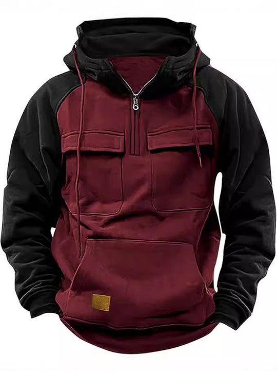 Herren funktionale Kapuzenjacke mit praktischen Taschen EB