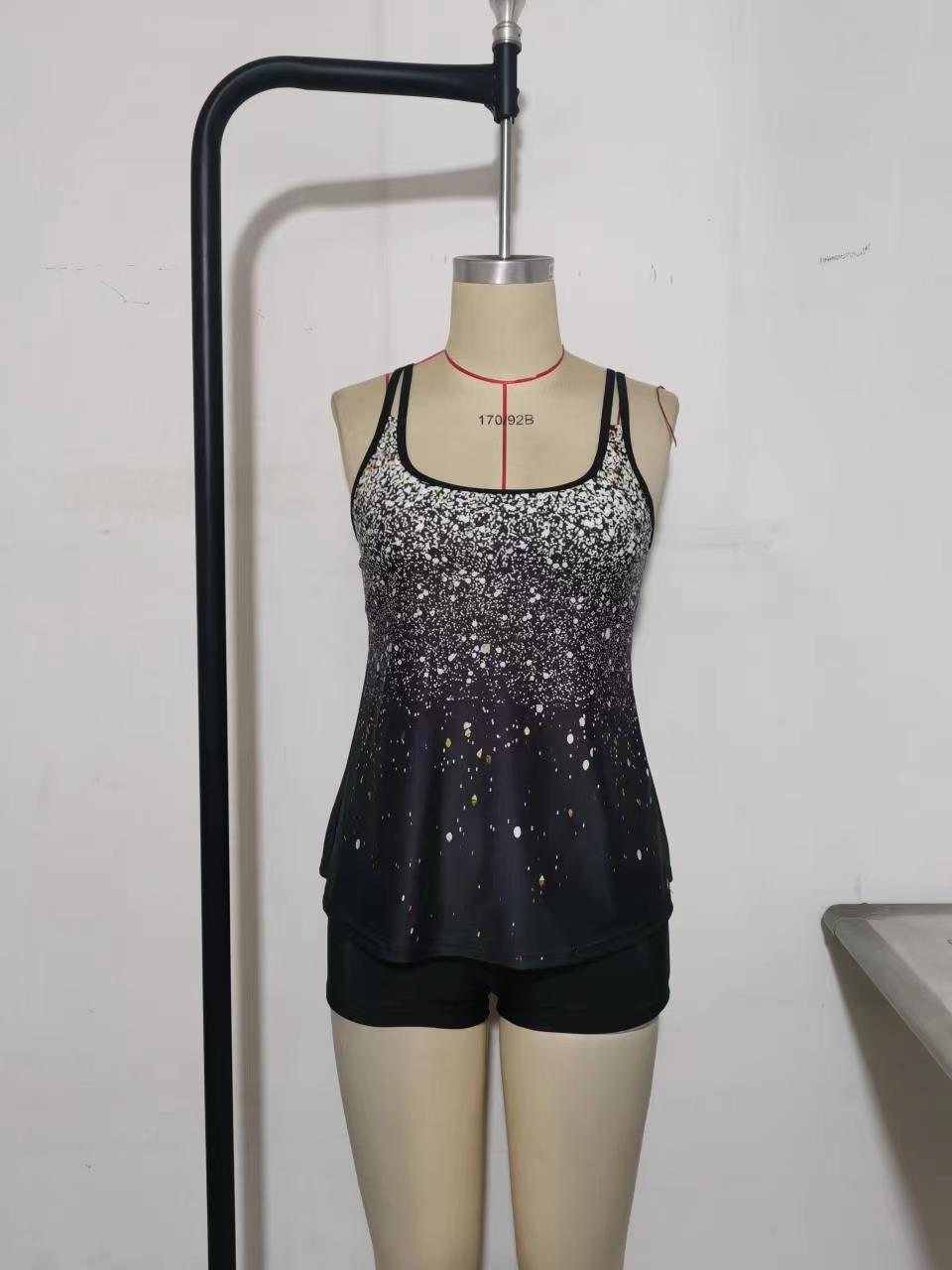 Damen Tankini-Oberteil mit floralem Design und Rückenriegel EB