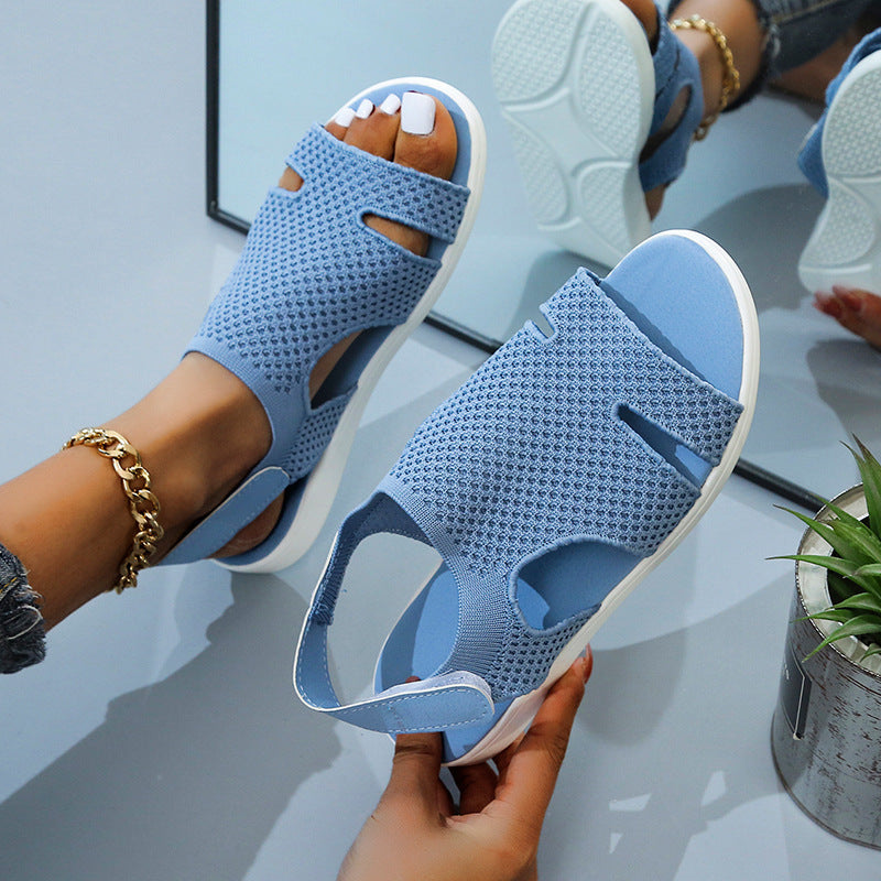 Damen Komfortable Sandalen mit atmungsaktivem Mesh-Obermaterial und rutschfester Sohle EB