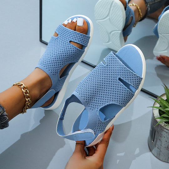 Damen Komfortable Sandalen mit atmungsaktivem Mesh-Obermaterial und rutschfester Sohle EB