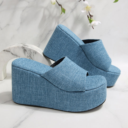 Damen Wedge-Pantoletten mit modischem Design und rutschfester Sohle EB