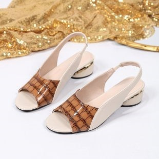 Damen elegante Slingback-Sandalen mit modischen Akzenten EB
