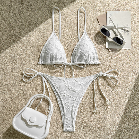 Damen Triangel-Bikini mit verspielten Schleifen EB
