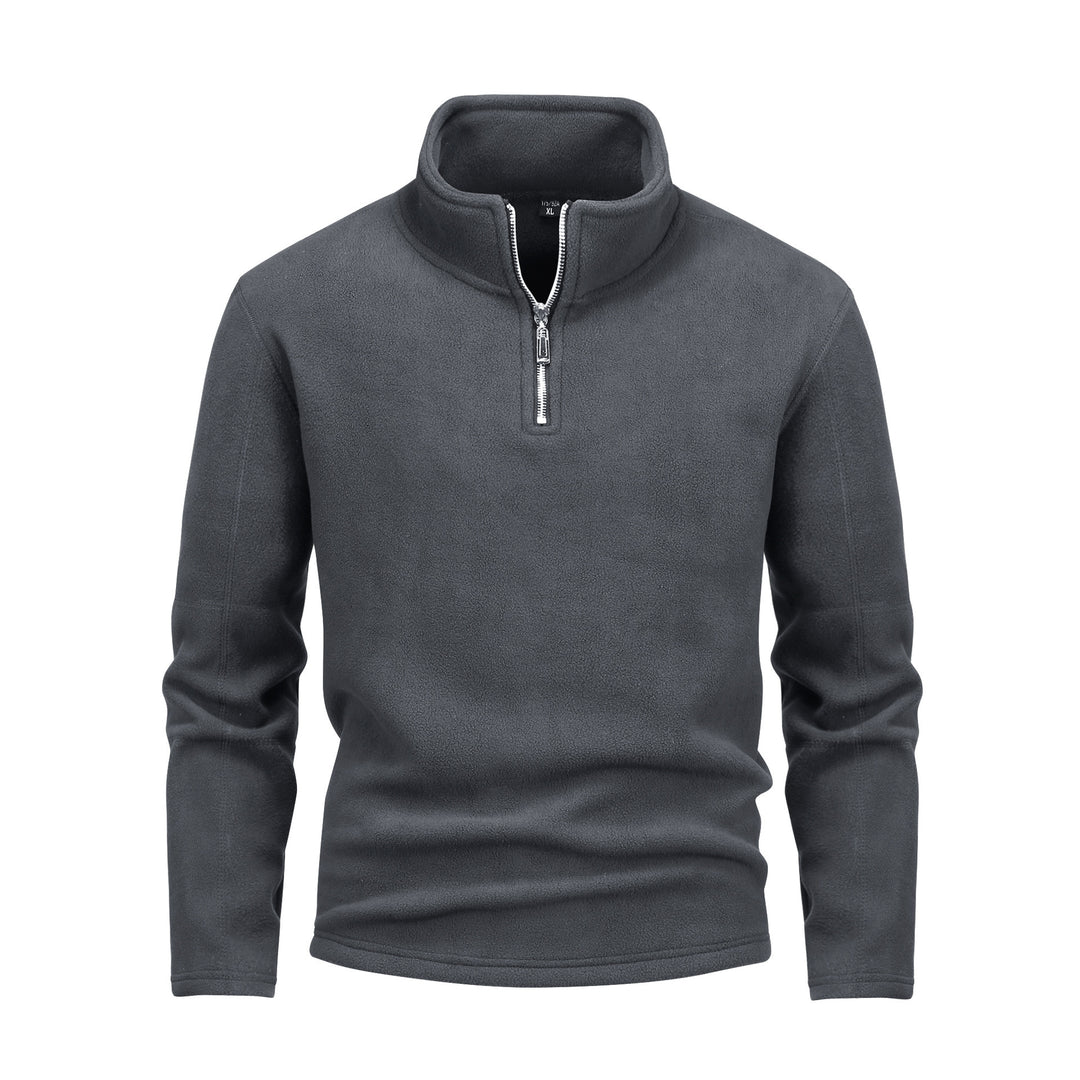 Herren nan Fleece-Halbzip-Pullover mit Stehkragen und flauschiger Mikrofleece-Qualität EB