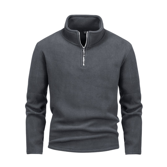 Herren nan Fleece-Halbzip-Pullover mit Stehkragen und flauschiger Mikrofleece-Qualität EB