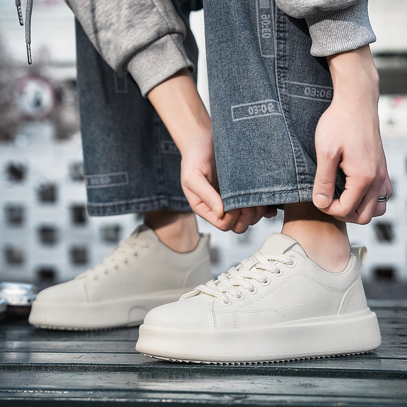 Damen Sportliche Sneakers mit robustem Leder-Design EB