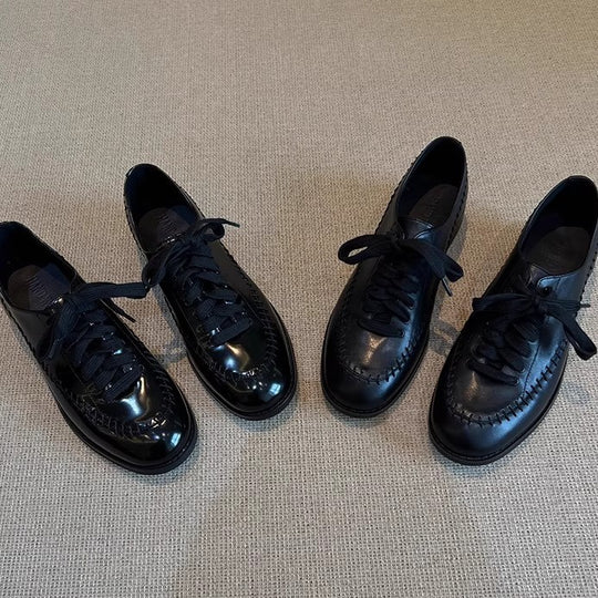 Damen modische Schnürschuhe mit feiner Lederverarbeitung und stilvollen Akzenten EB