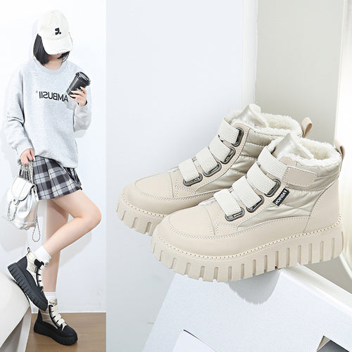 Damen Trendige Winterstiefel mit gepolsterter Innensohle und rutschfester Profilsohle EB