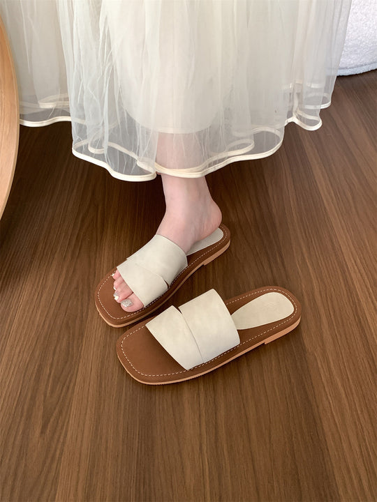 Damen komfortable Sandalen mit breitem Riemen und weichem Fußbett EB