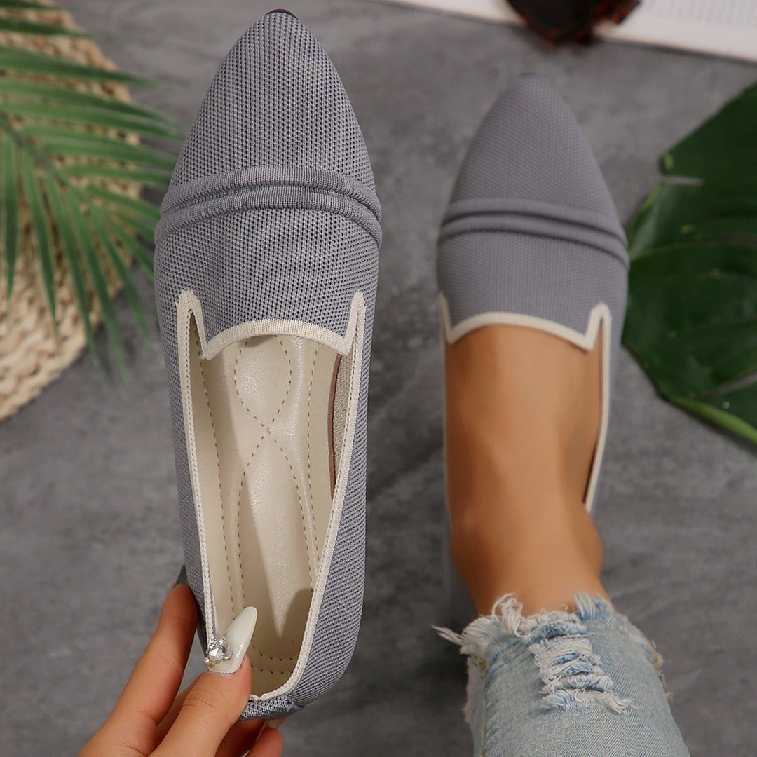 Damen elegante Slipper mit atmungsaktivem Obermaterial EB