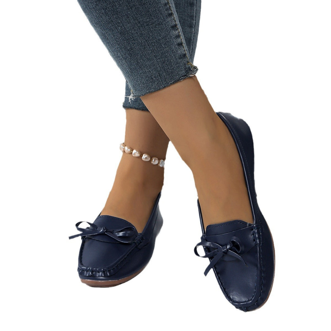 Damen Mokassins mit elegantem Schleifen-Detail und bequemer Sohle EB