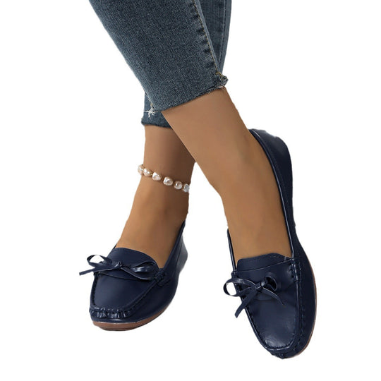 Damen Mokassins mit elegantem Schleifen-Detail und bequemer Sohle EB