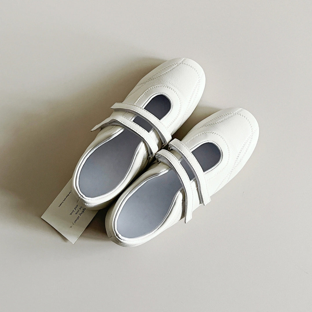 Damen Komfortable Ballerinas mit verstellbarem Riemendesign und atmungsaktiver Sohle EB