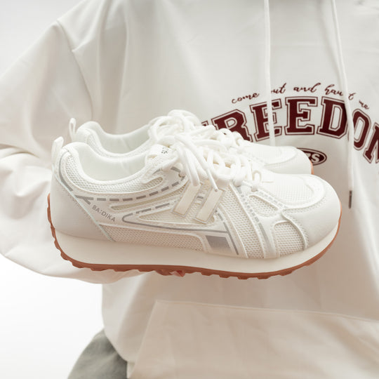 Damen Trendige Sneakers mit atmungsaktiver Mesh-Oberfläche und rutschfester Sohle EB