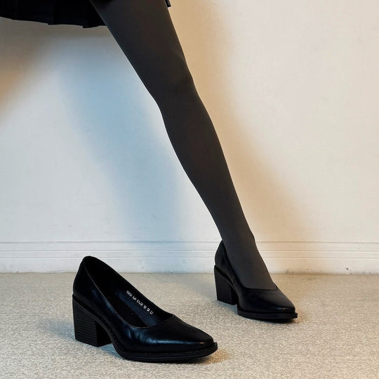 Damen elegante Pumps mit komfortablem Blockabsatz EB