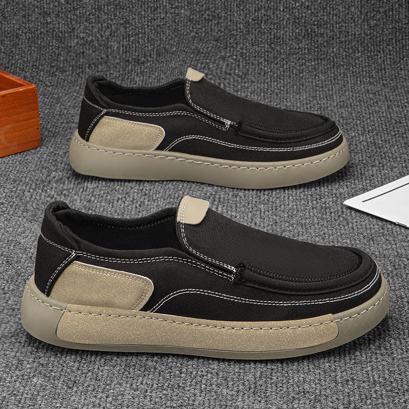 Damen Modische Slip-On Sneakers mit elastischem Gewebe EB