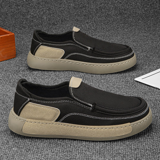 Damen Modische Slip-On Sneakers mit elastischem Gewebe EB