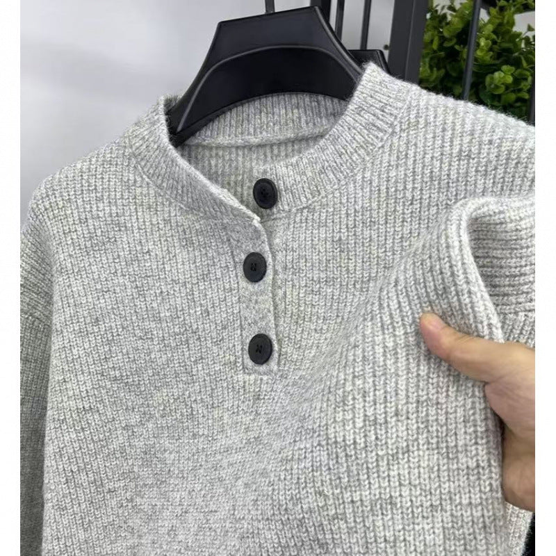 Damen Feinstrickpullover mit Knopfdetails EB