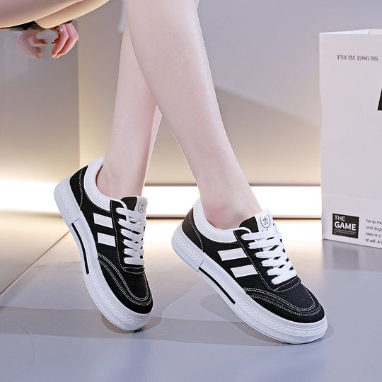 Damen Sportliche Sneakers mit kontrastierendem Design und bequemer Laufsohle EB