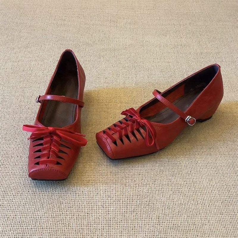 Damen elegante Mary Jane Schuhe mit Glanzfinish EB