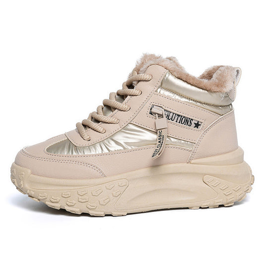 Damen High-Top Sneakers mit isolierendem Fleece-Futter und rutschfester Laufsohle EB
