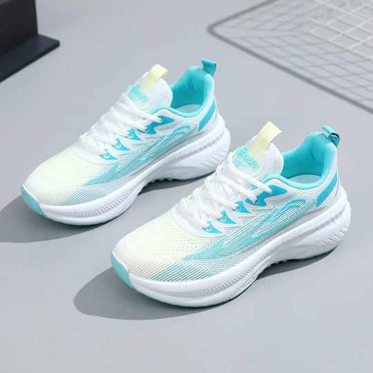 Damen Sportliche Freizeitsneaker mit atmungsaktiver Mesh-Oberfläche und dämpfender Sohle EB