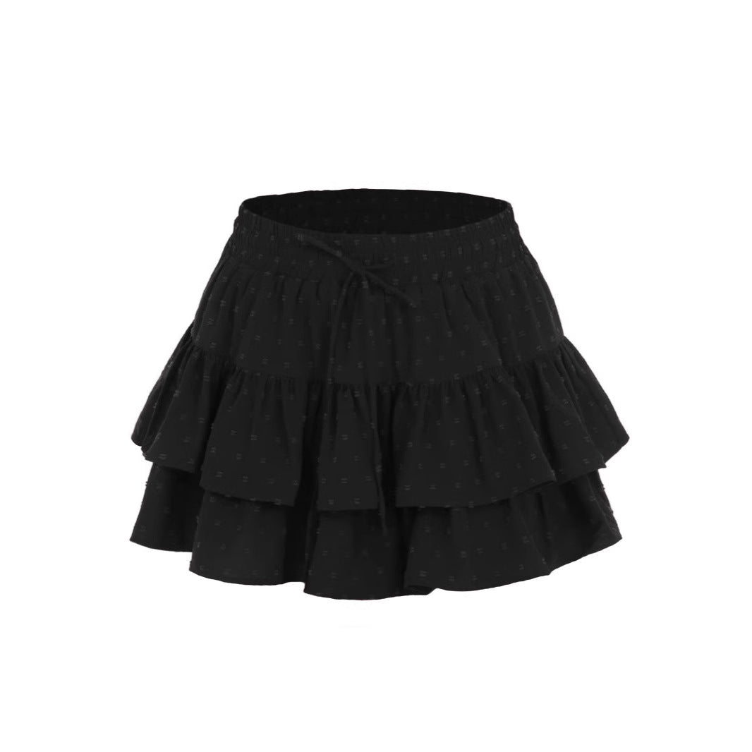 Damen Voluminöser Freizeitraffrock aus leichtem Material EB