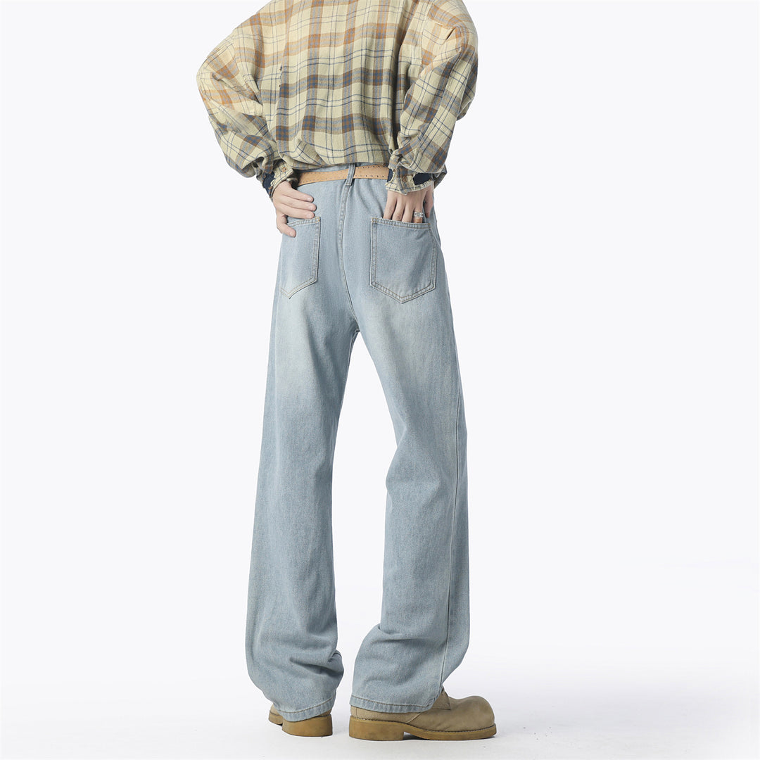 Herren lässige weit geschnittene Denim-Hose R&B
